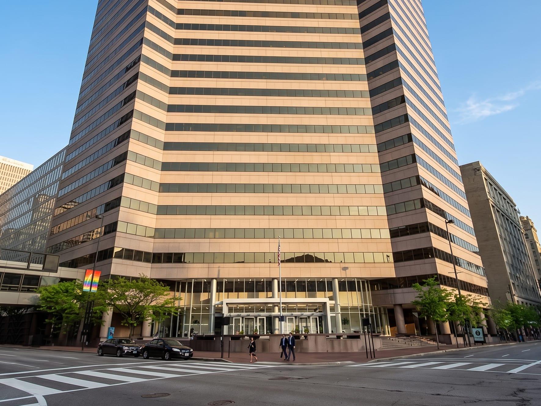 Columbia Plaza at 250 E 5th St in downtown Cincinnati, the tower housing Upforge's office