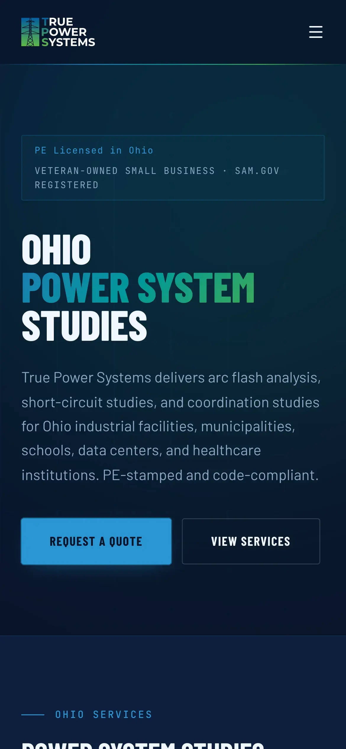 ohiopowerstudies.com on a phone