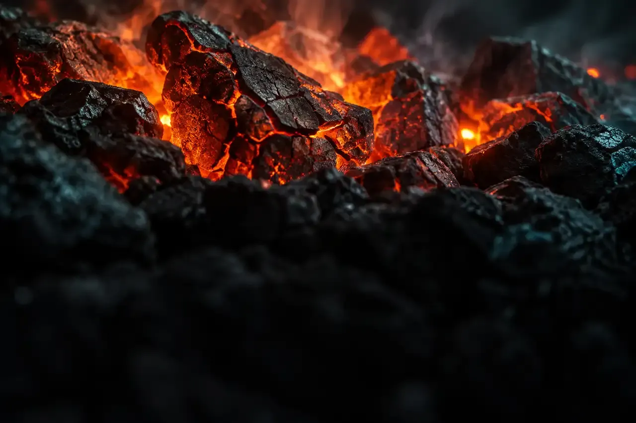 Forge coals catching their first orange glow, the first stage of AI visibility work, getting business facts and customer questions right
