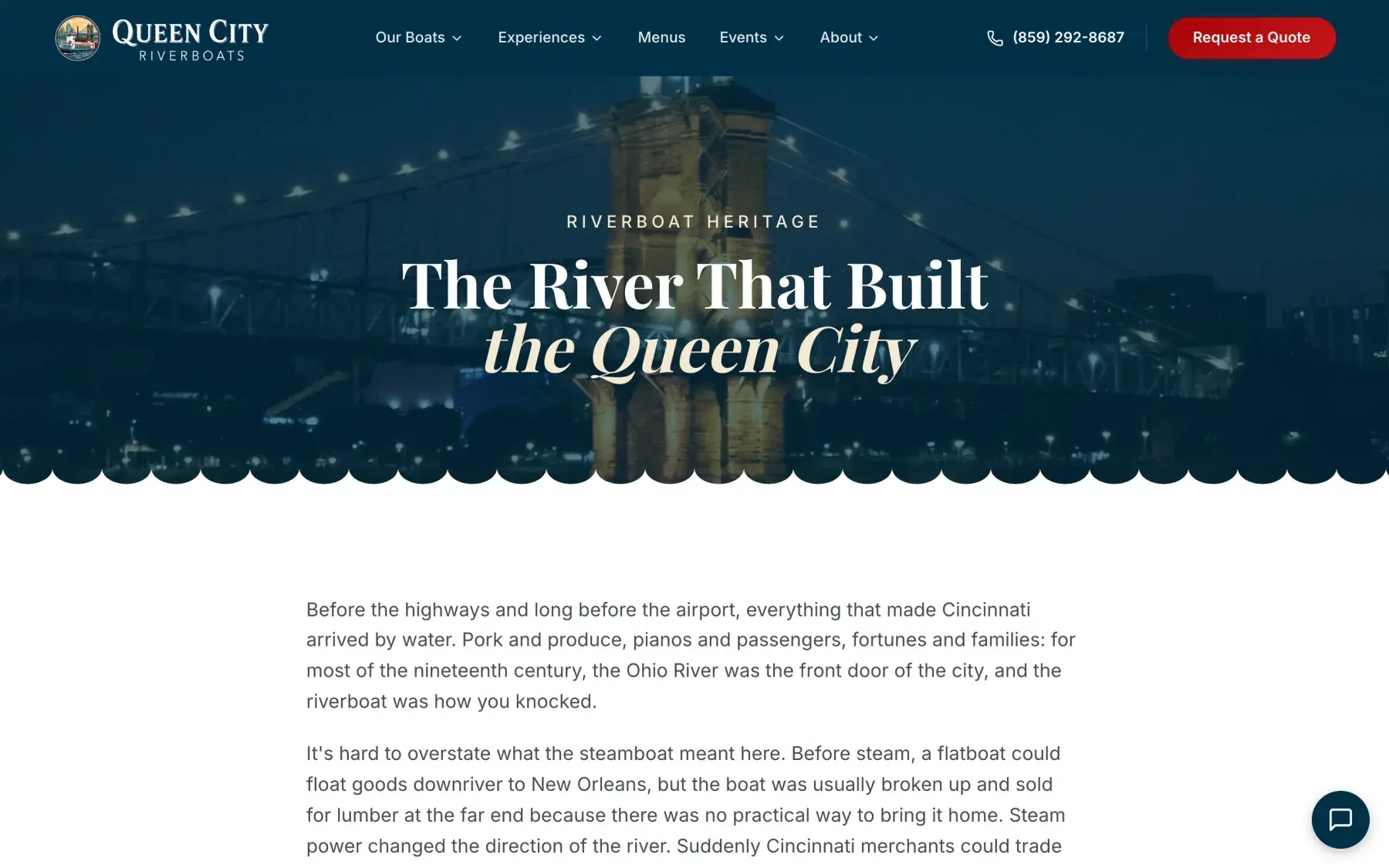 Queen City Riverboats Riverboat heritage page