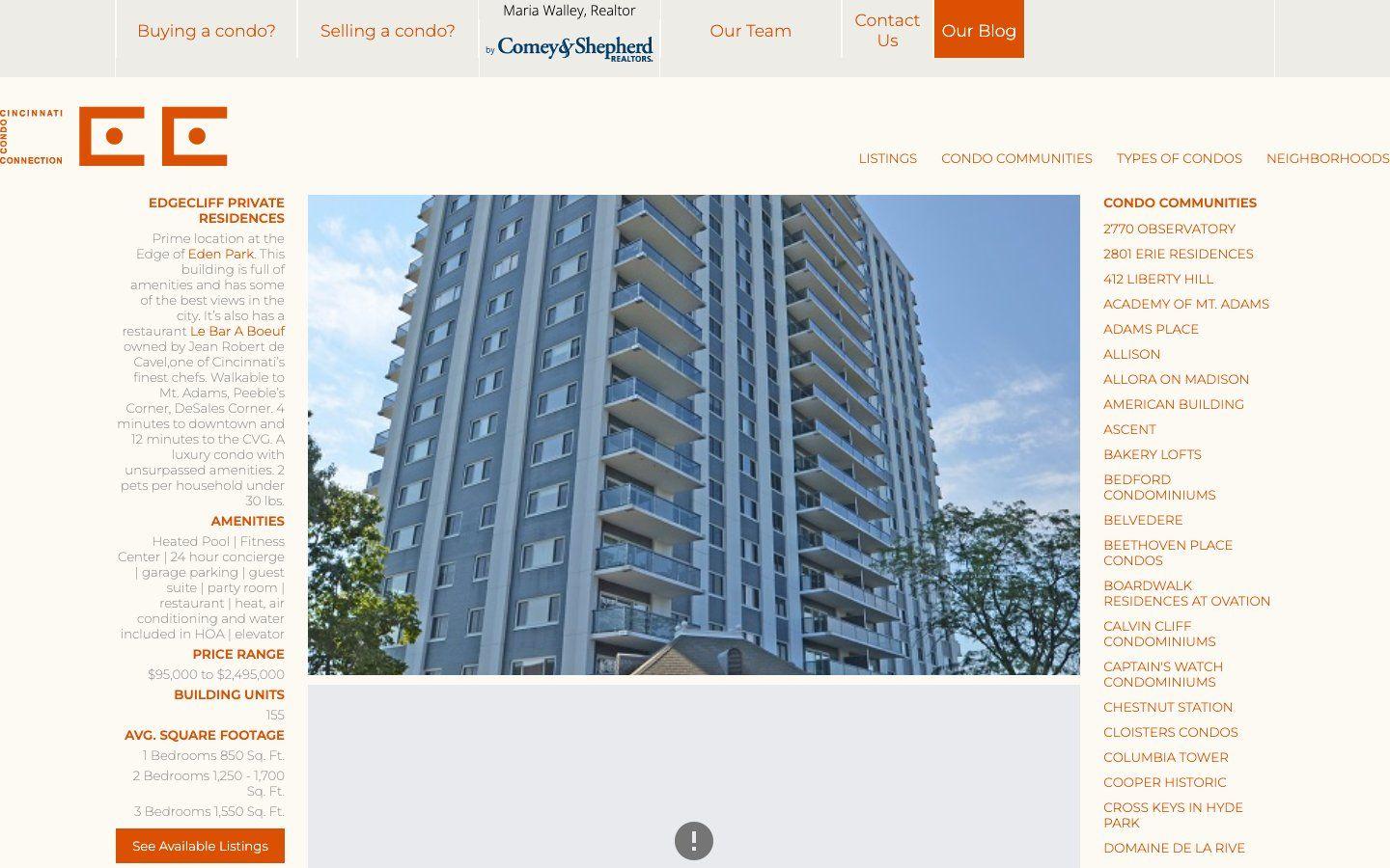 Edgecliff Private Residences, then and now: August 2024, Wayback Machine